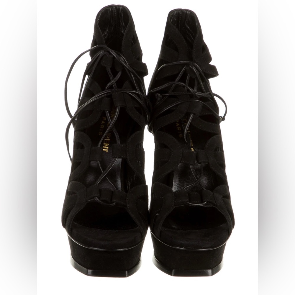 Saint Laurent Suede Gladiator Sandals